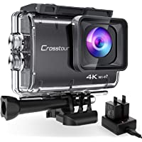 Crosstour CT9500 Nativo 4K50FPS Cámara Deportiva Wi-Fi Camara de Accion (Sumergible de 40M Camara Acuática con Ángulo de…